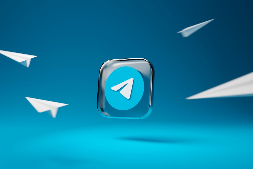 Blue email square - paper airplane